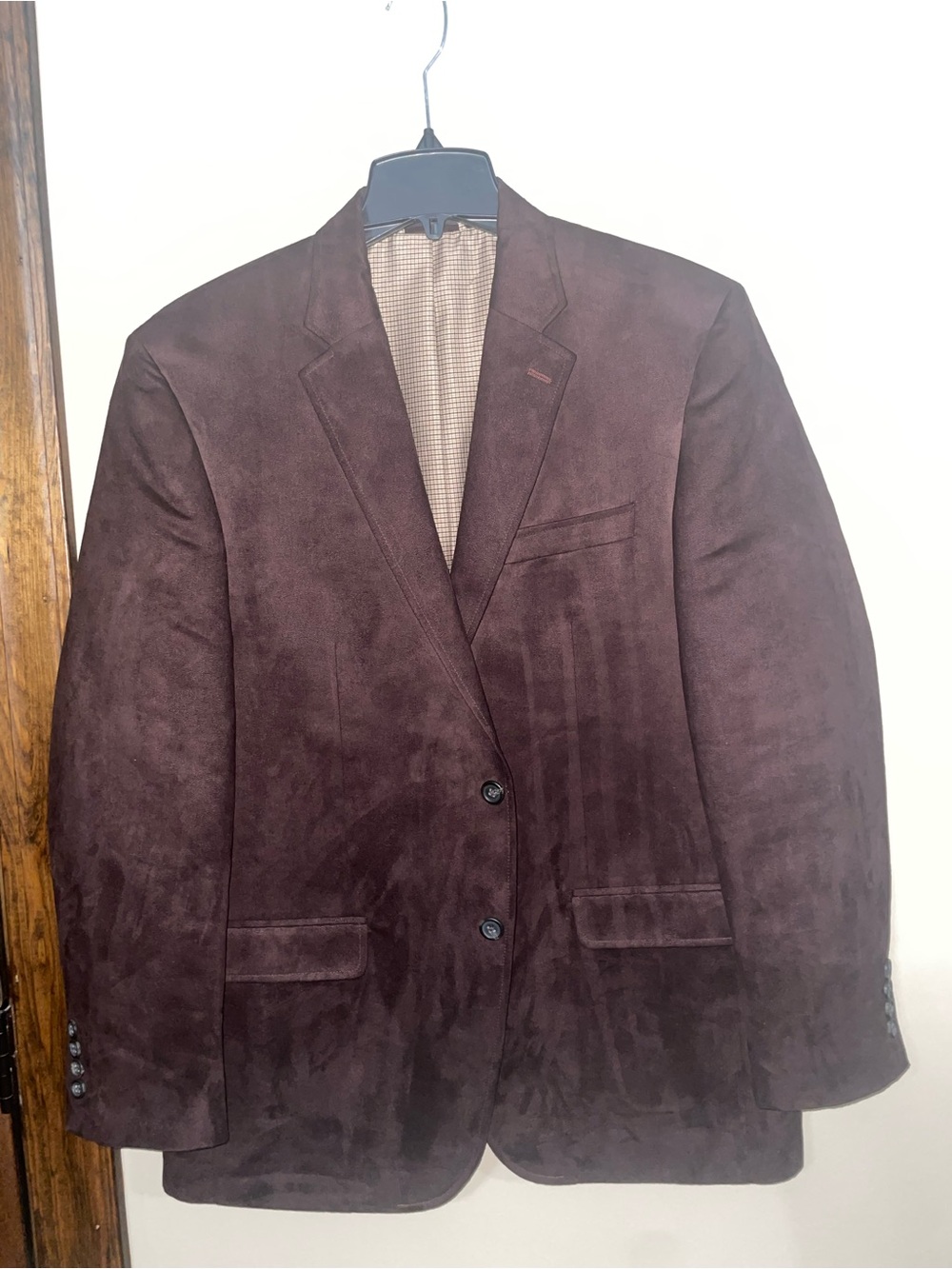 Chaps Men's Dark Brown Suede Sport Coat